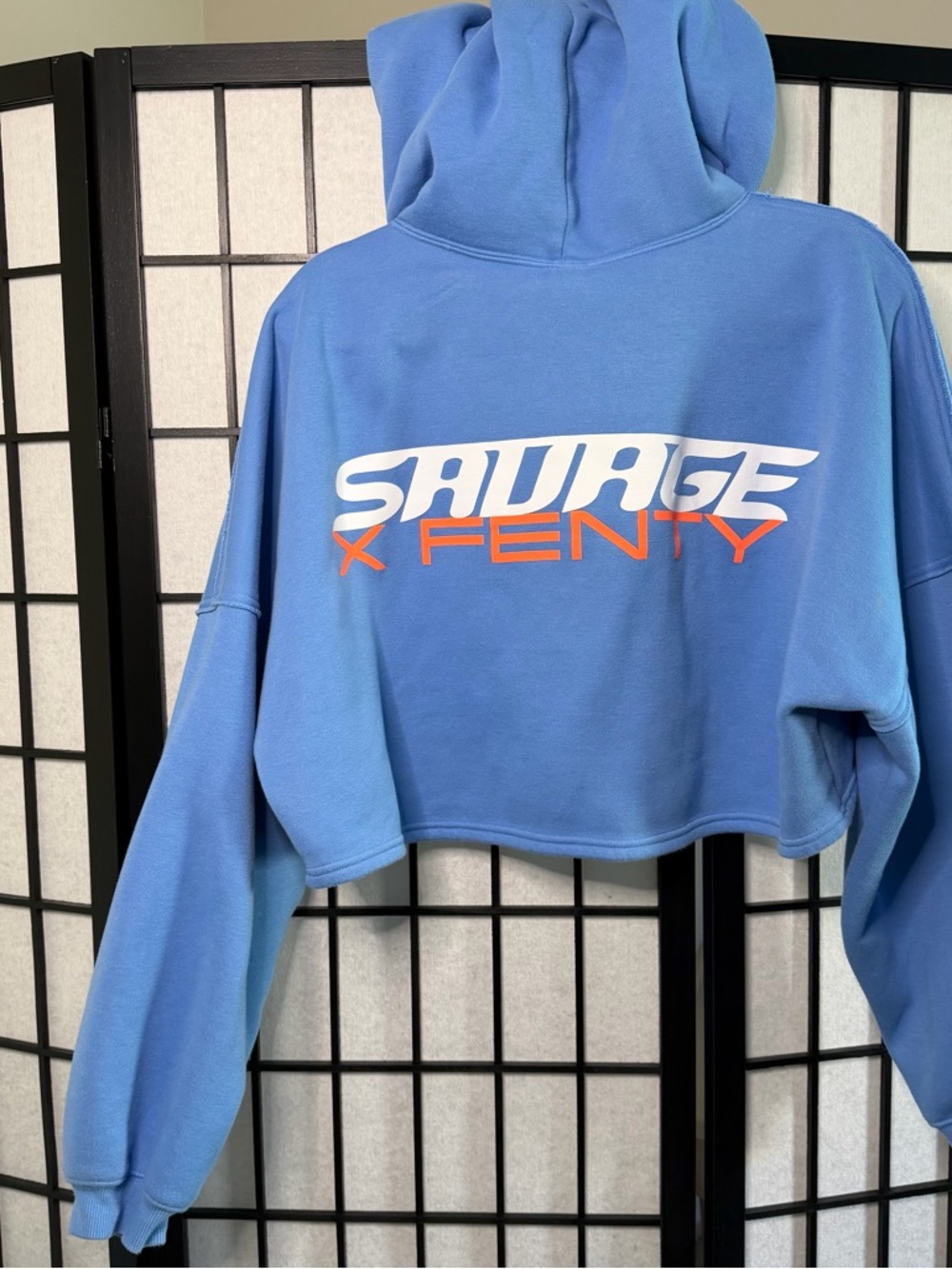 Savage X Fenty Blue Cropped Hoodie 2X